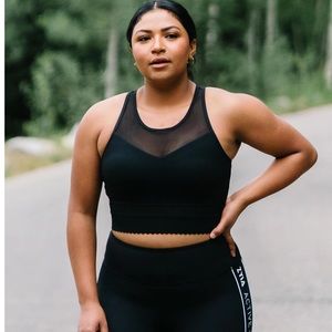 Zyia Black Star Mesh Bra (size XL)
